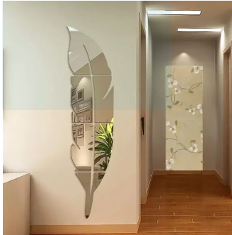 3D Acrylic Mirror Leaf Wall Art